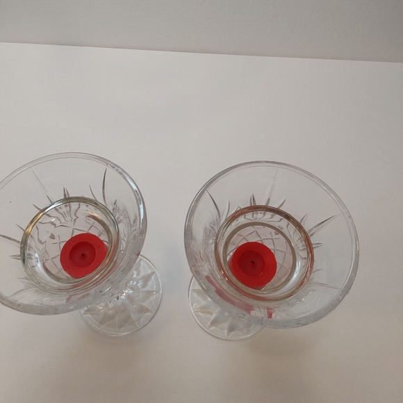 St. George Hurricane Candle Holders 24% Fine Lead Crystal set of 2 - Picture 5 of 7